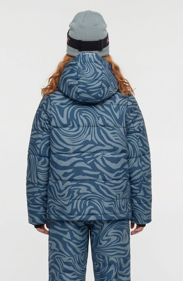 Gesteppte FWC'Cruz Skijacke | Blue Swirl Zebra
