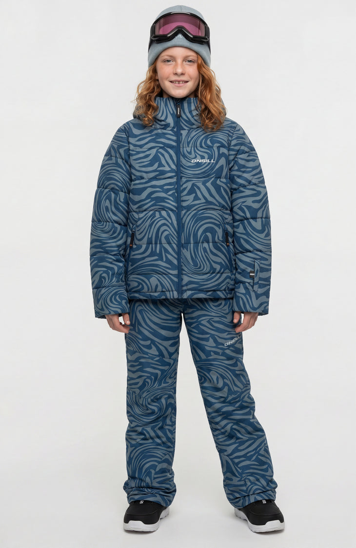 Gesteppte FWC'Cruz Skijacke | Blue Swirl Zebra