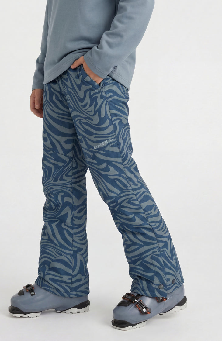 FWC'Cruz Skihose | Blue Swirl Zebra