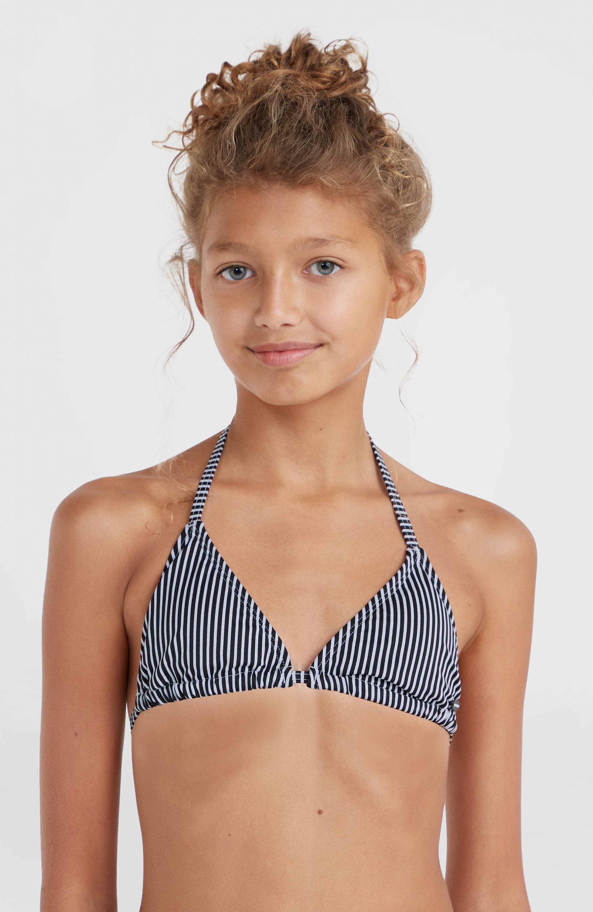Essentials Triangel-Bikini-Set | Black Simple Stripe