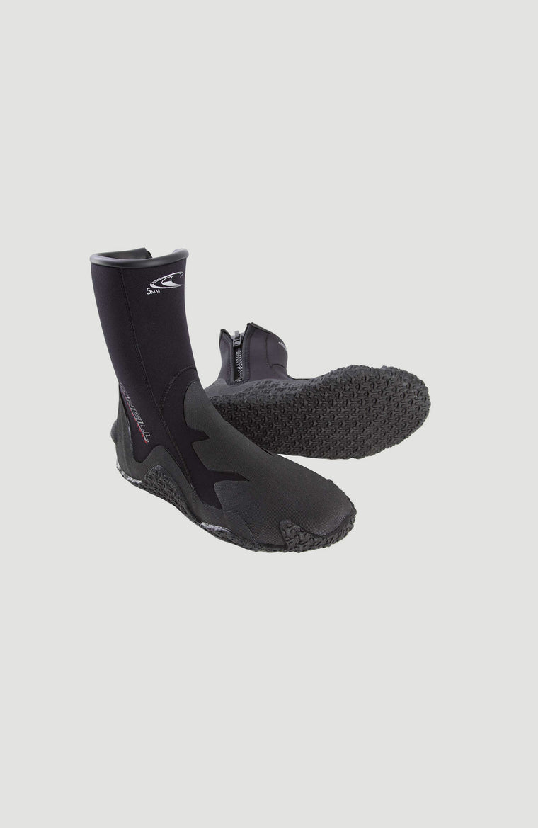 Neoprene 5mm Round Toe Boot with Zipper | Black Neoprene 5mm Round Toe Boot with Zipper | Black