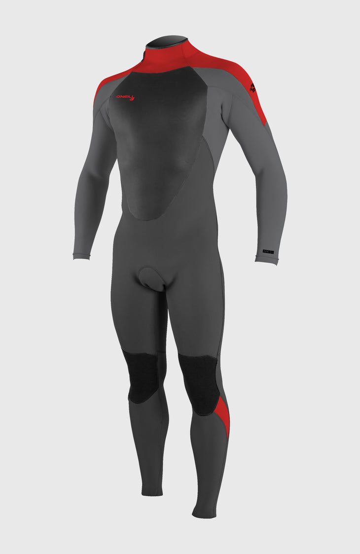 Epic 3/2mm Back Zip Full Wetsuit | GRAPHITE/SMOKE/RED/RED