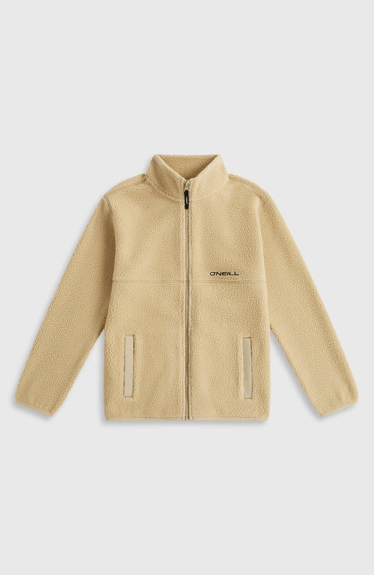 Flauschige Fleecejacke mit Reißverschluss | Olive Blush