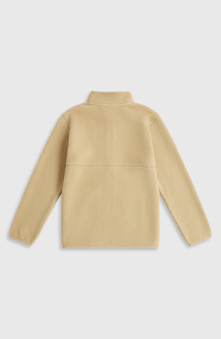 Flauschige Fleecejacke mit Reißverschluss | Olive Blush