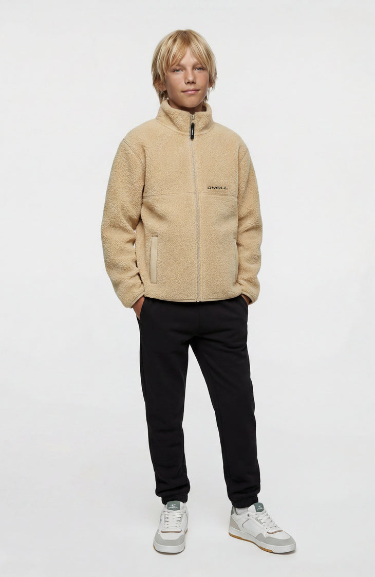 Flauschige Fleecejacke mit Reißverschluss | Olive Blush