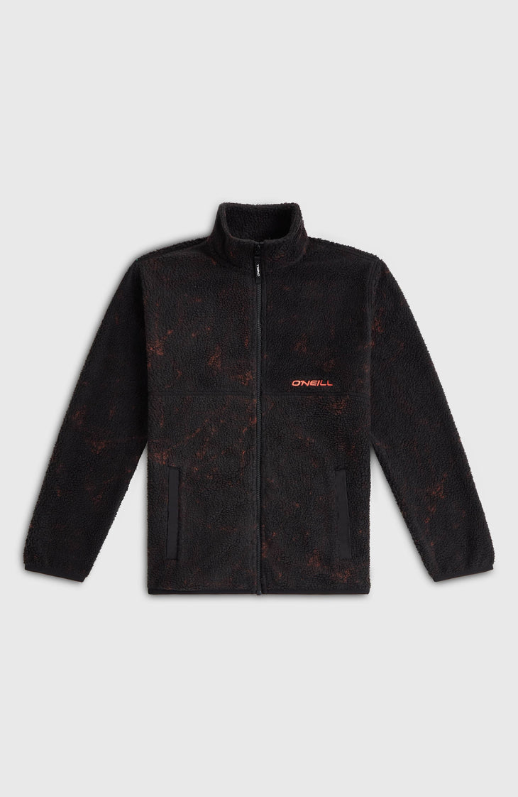 Flauschige Fleecejacke mit Reißverschluss | Black Basalt