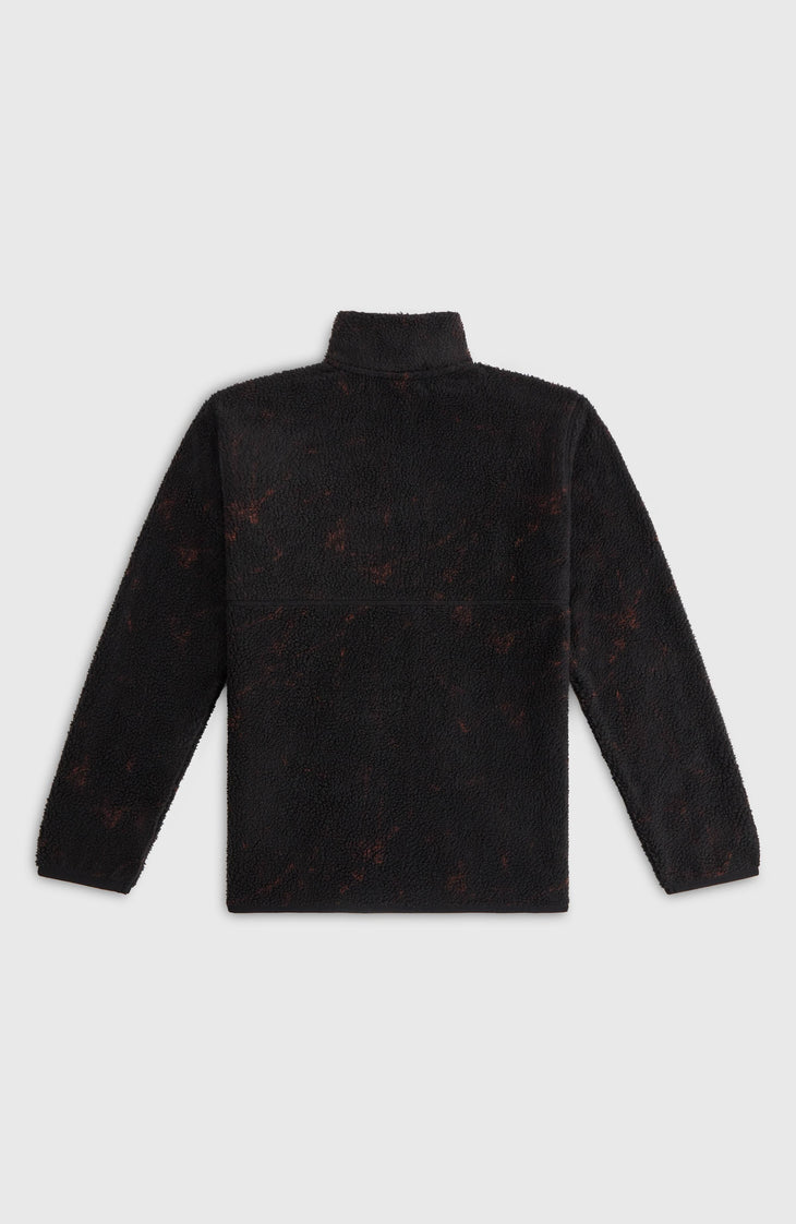 Flauschige Fleecejacke mit Reißverschluss | Black Basalt