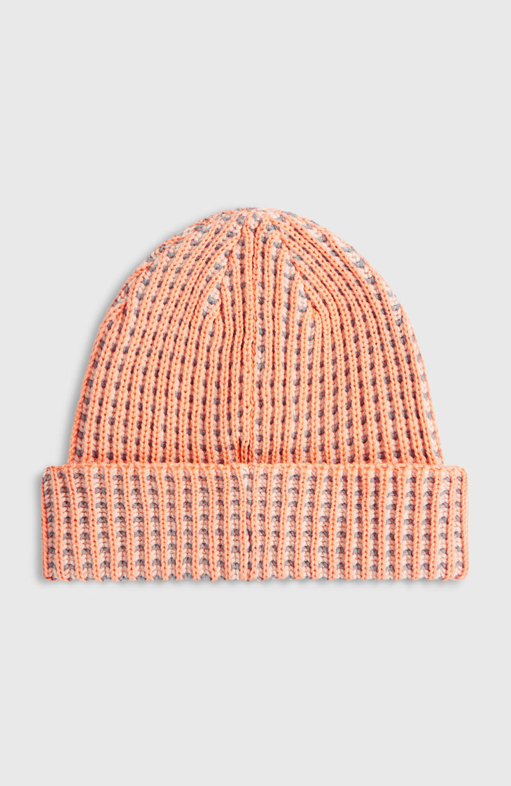 O'Neill Grid Beanie | Funky Peach Colour Block