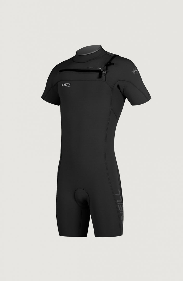 Hyperfreak Chest Zip 2mm Short Sleeve Spring Wetsuit | Black Hyperfreak Chest Zip 2mm Short Sleeve Spring Wetsuit | Black