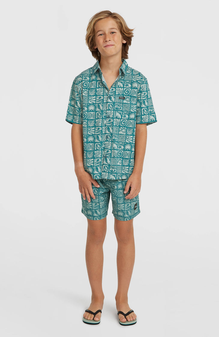 Print-Shirt | Blue Bricks