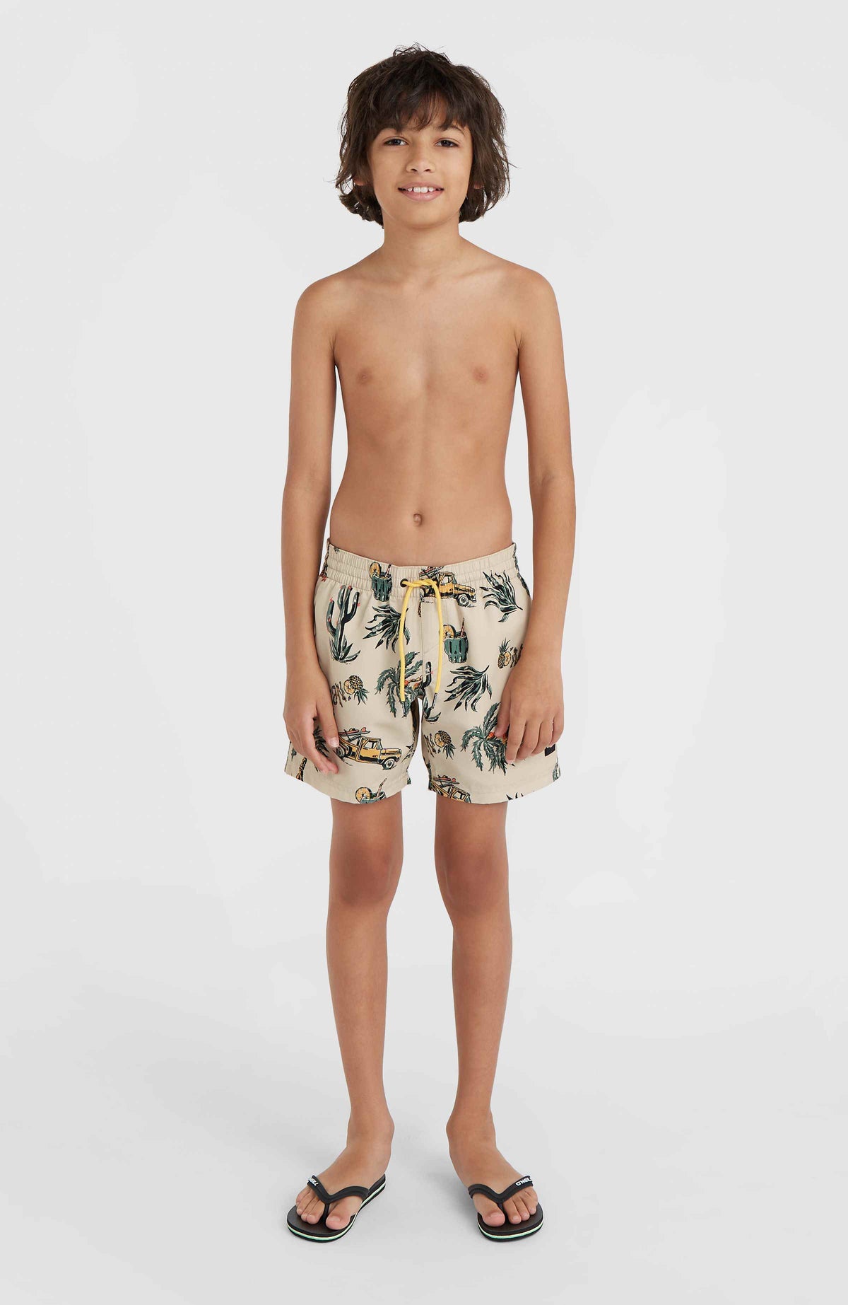 Mix and Match Cali Print 13'' Badehose | Beige Venice Beach