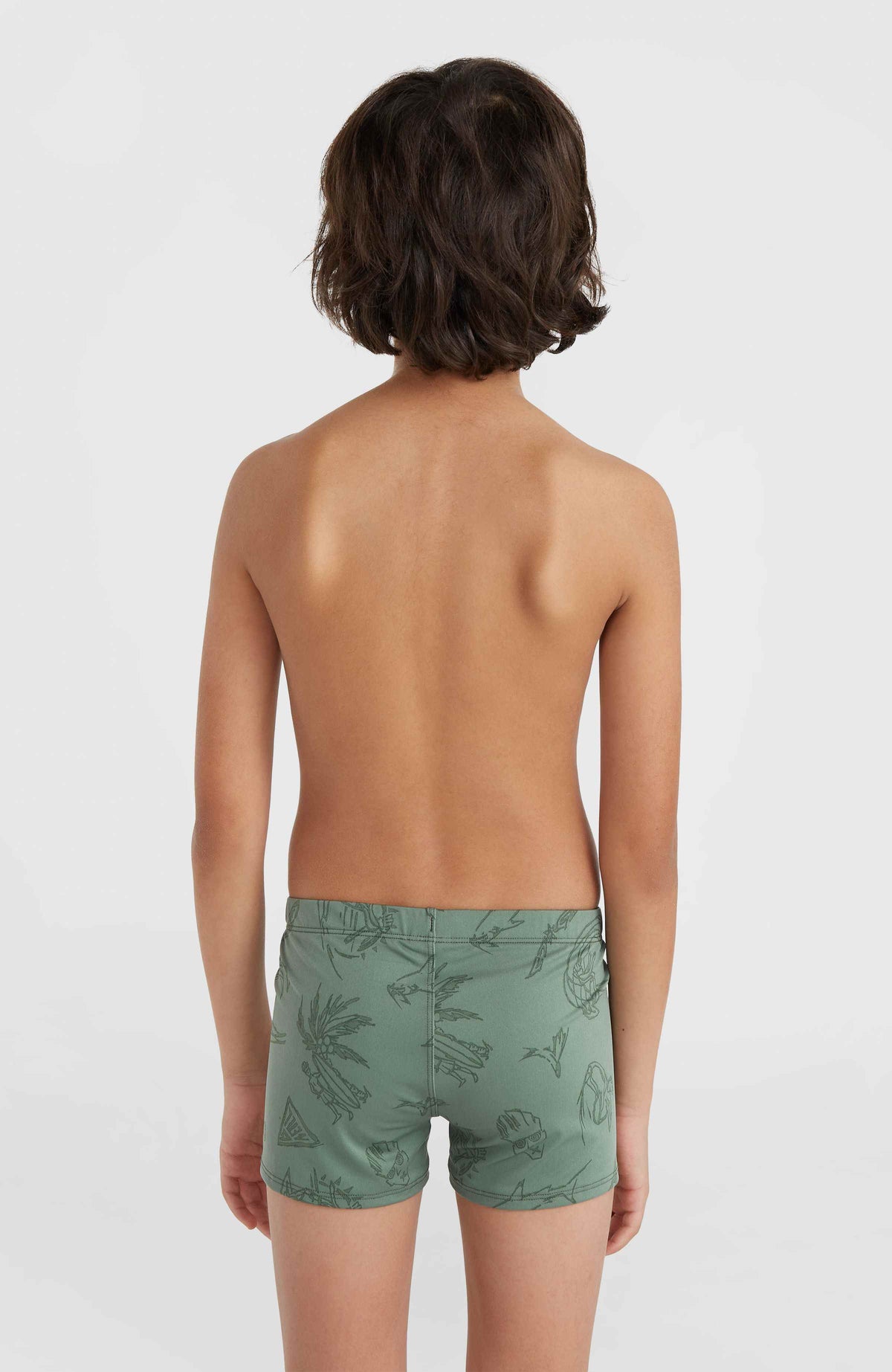 Mix and Match Crazy 8'' Racer Badehose | Green Vintage Surfer