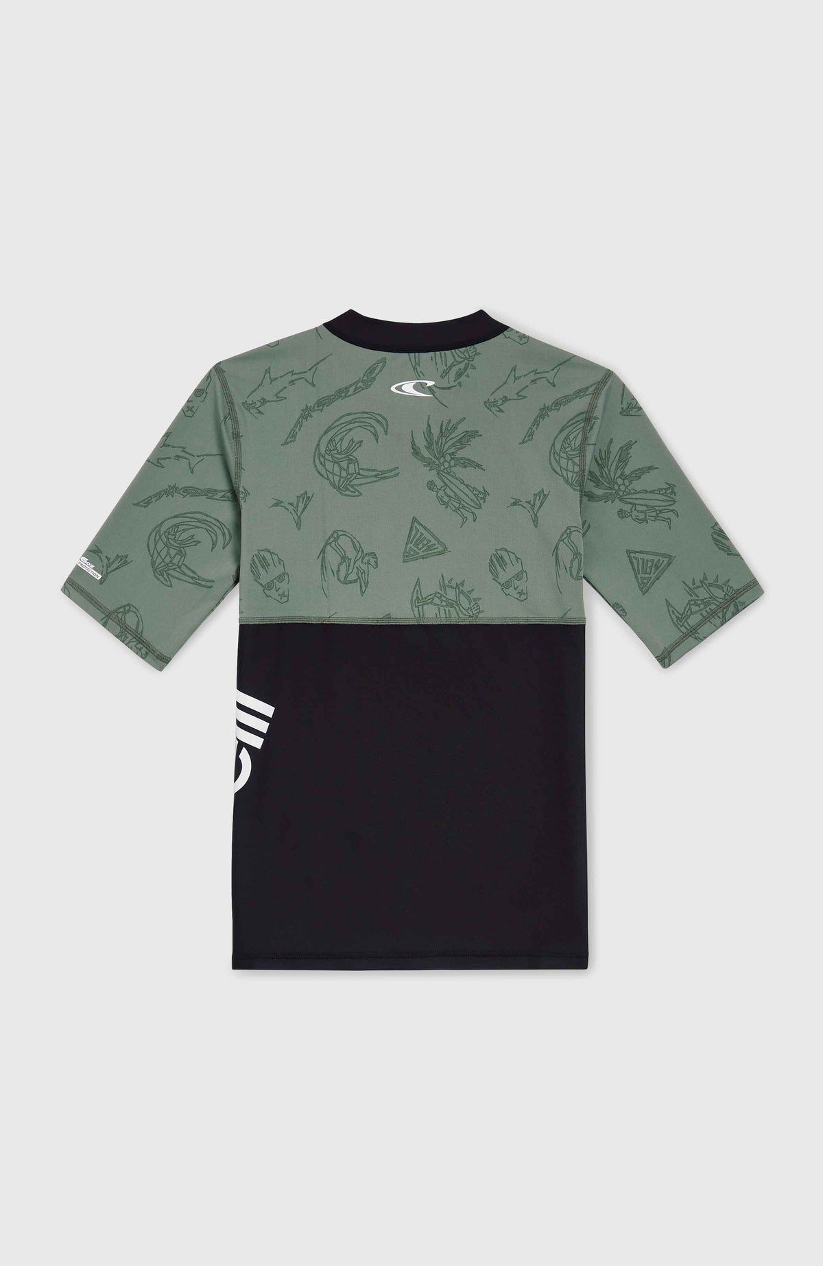 Mix and Match Crazy Shortsleeve-Schwimmshirt | Green Vintage Surfer