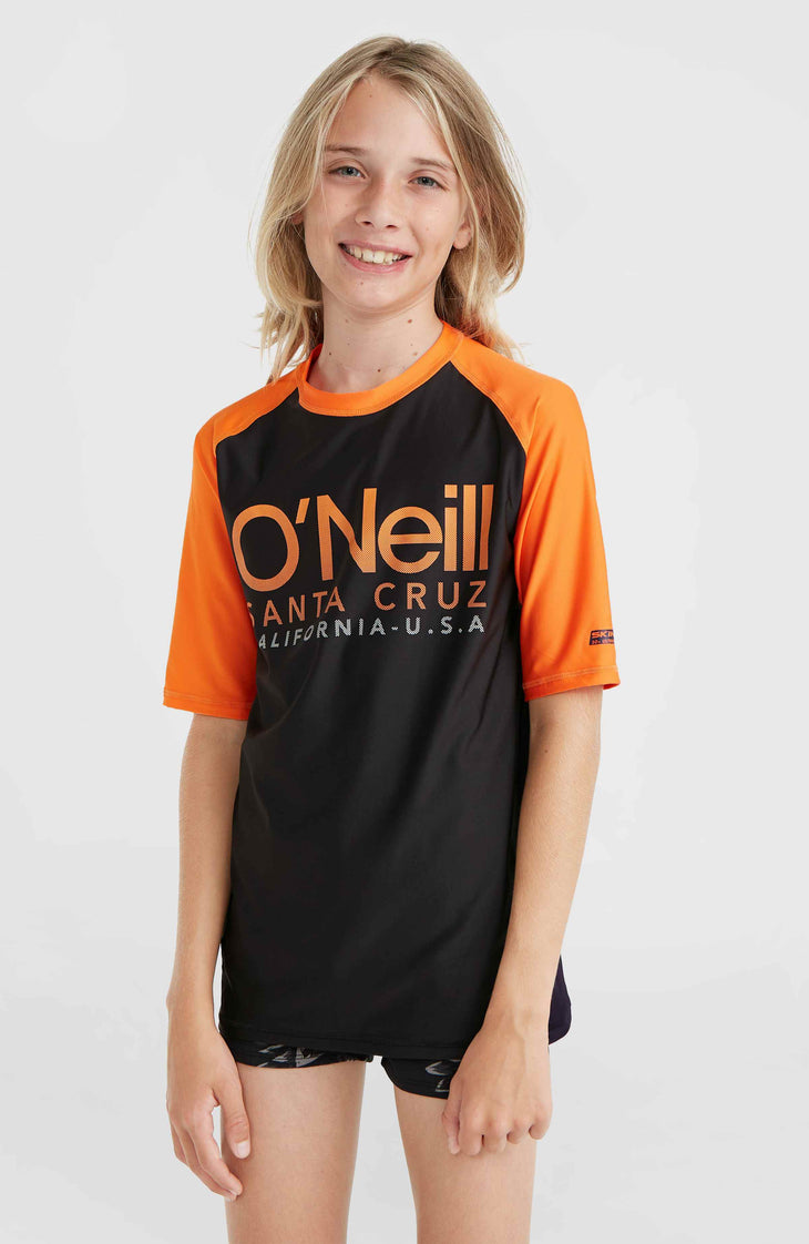 Essentials Cali Shortsleeve-Schwimmshirt | Black Out