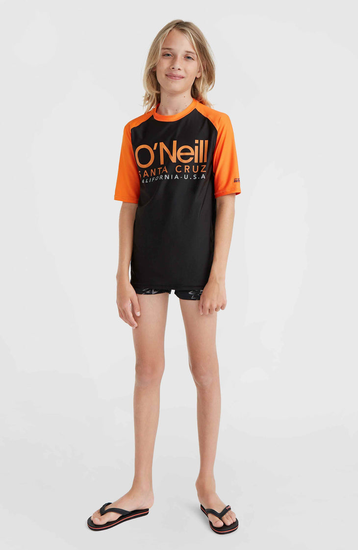 Essentials Cali Shortsleeve-Schwimmshirt | Black Out