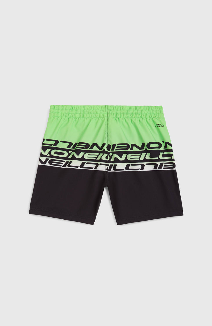 Cali Stripe 14'' Badehose | Green Upside Down