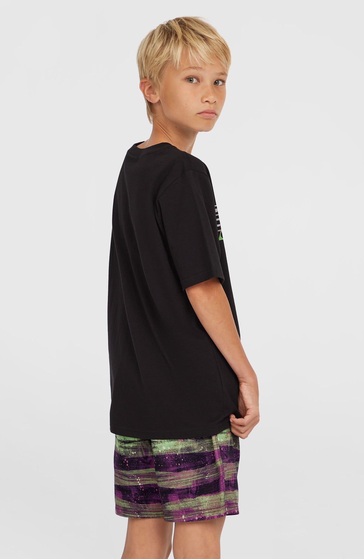 Cali Gradient 14'' Badehose | Black Melted Stripe Boys