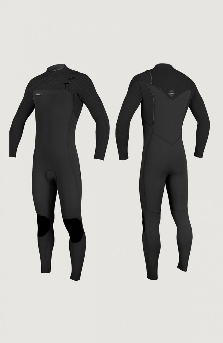 Hyperfreak Chest Zip 3/2mm Full Wetsuit | BLACK/BLACK