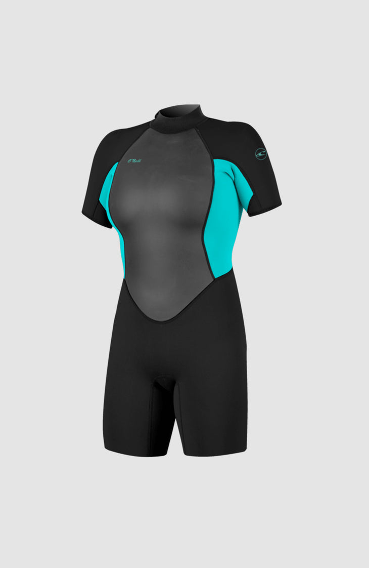 Reactor-2 2mm Back Zip Short Sleeve Spring Wetsuit | BLK/LTAQUA