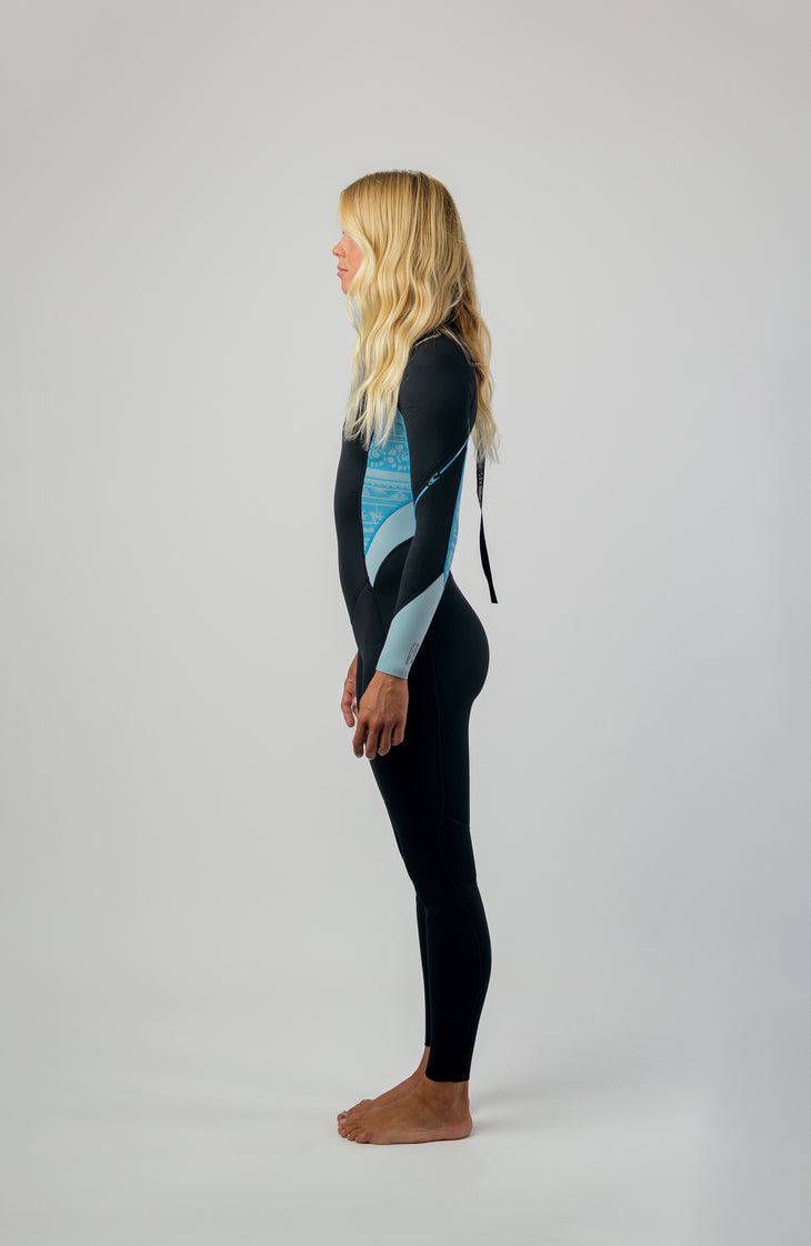 Wms Bahia 3/2 Back Zip Full | BLACK/SURFABSTRACT/CHAMBRAYBLU