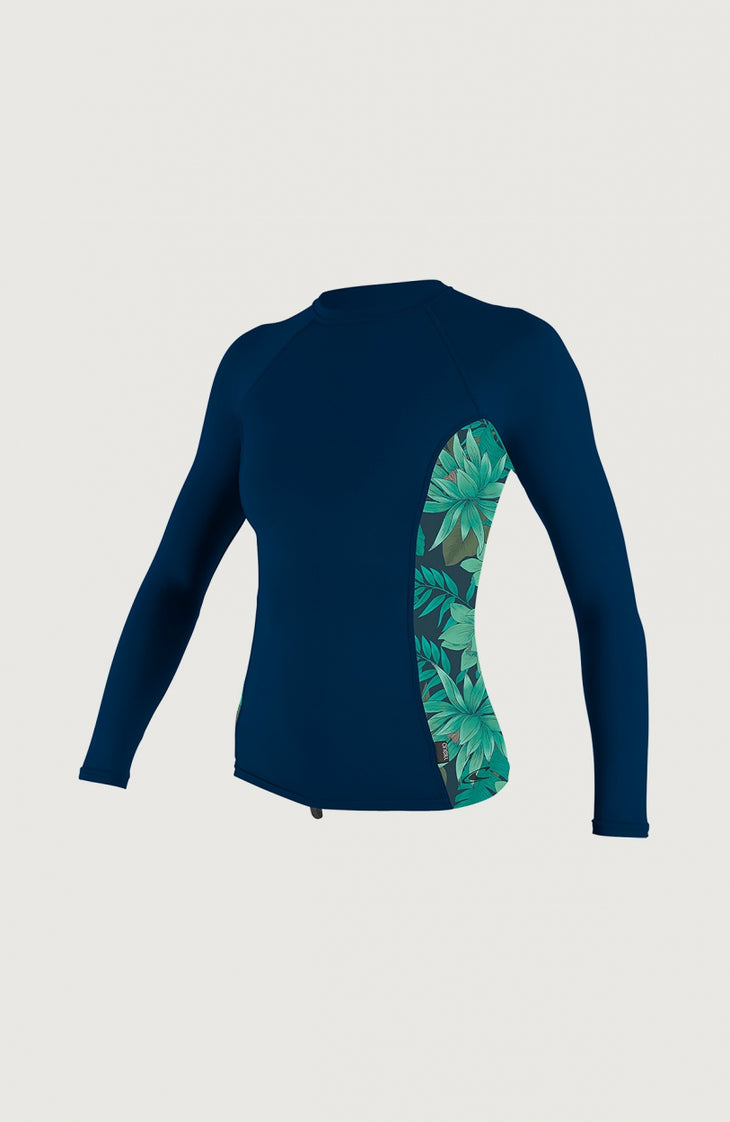 Skins Side Print Long Sleeve Rash Guard | Dark Blue