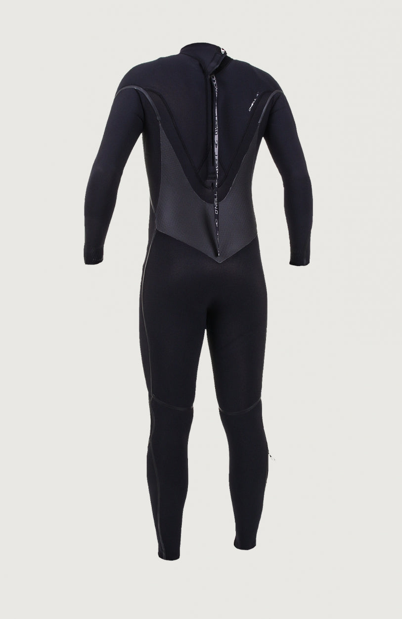 Psycho Tech 4/3mm Back Zip Full Wetsuit | BLACK/BLACK