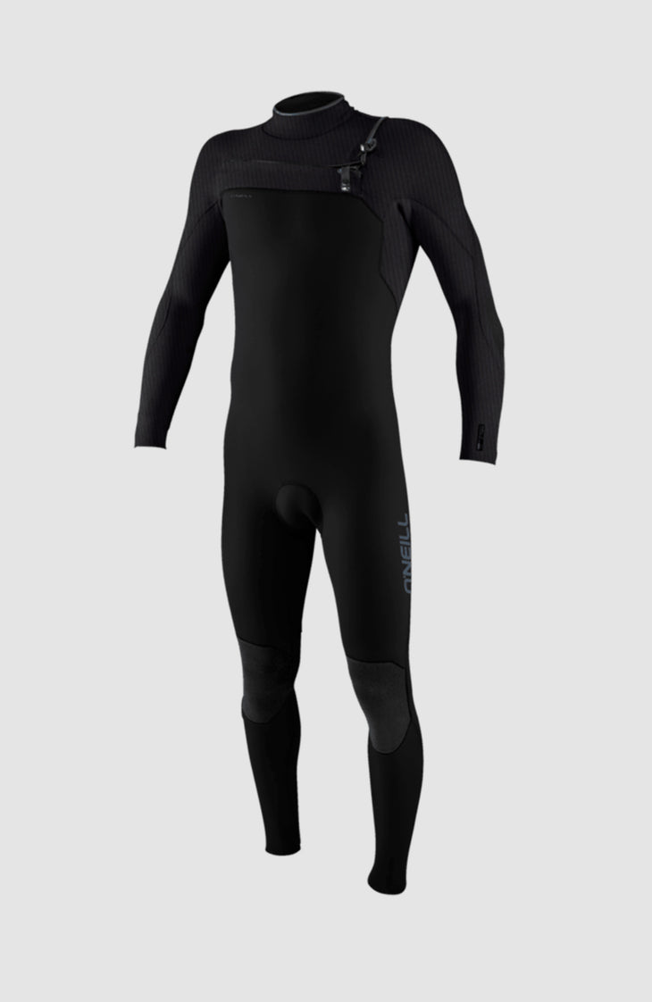 Hyperfreak Plus 4/3mm Chest Zip Full Wetsuit | BLACK/TEMPSTEEL/TEMPSTEEL