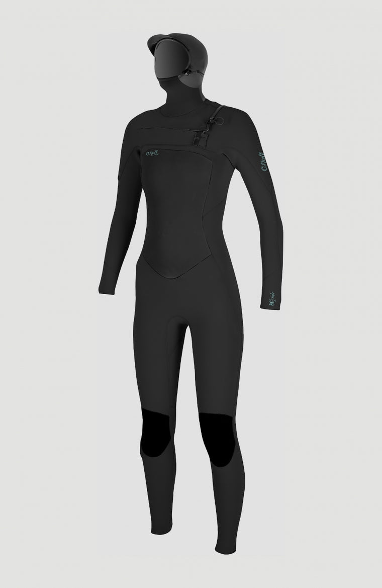 Epic 6/5/4mm Chest Zip Full Wetsuit mit Haube | BLACK/BLACK Epic 6/5/4mm Chest Zip Full Wetsuit mit Haube | BLACK/BLACK