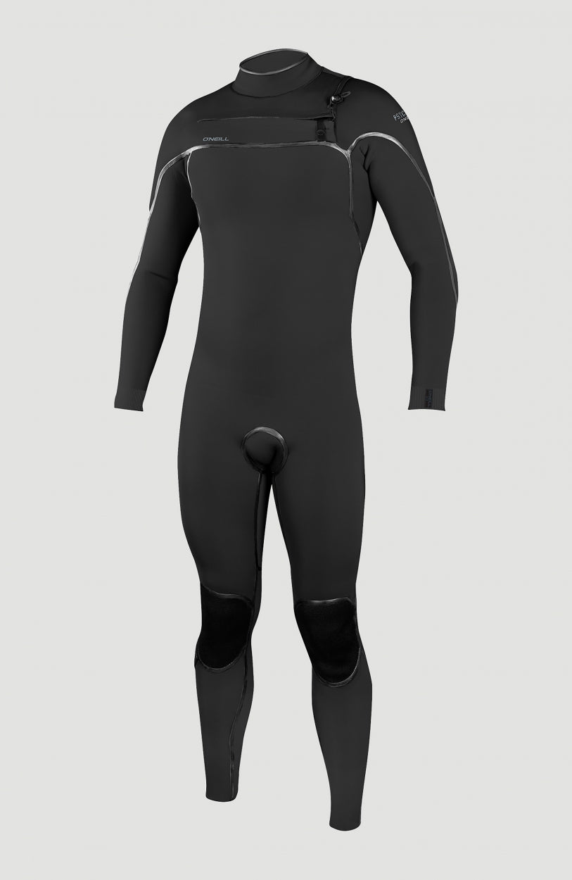 Psycho One 3/2mm Chest Zip Full Wetsuit | BLACK/BLACK