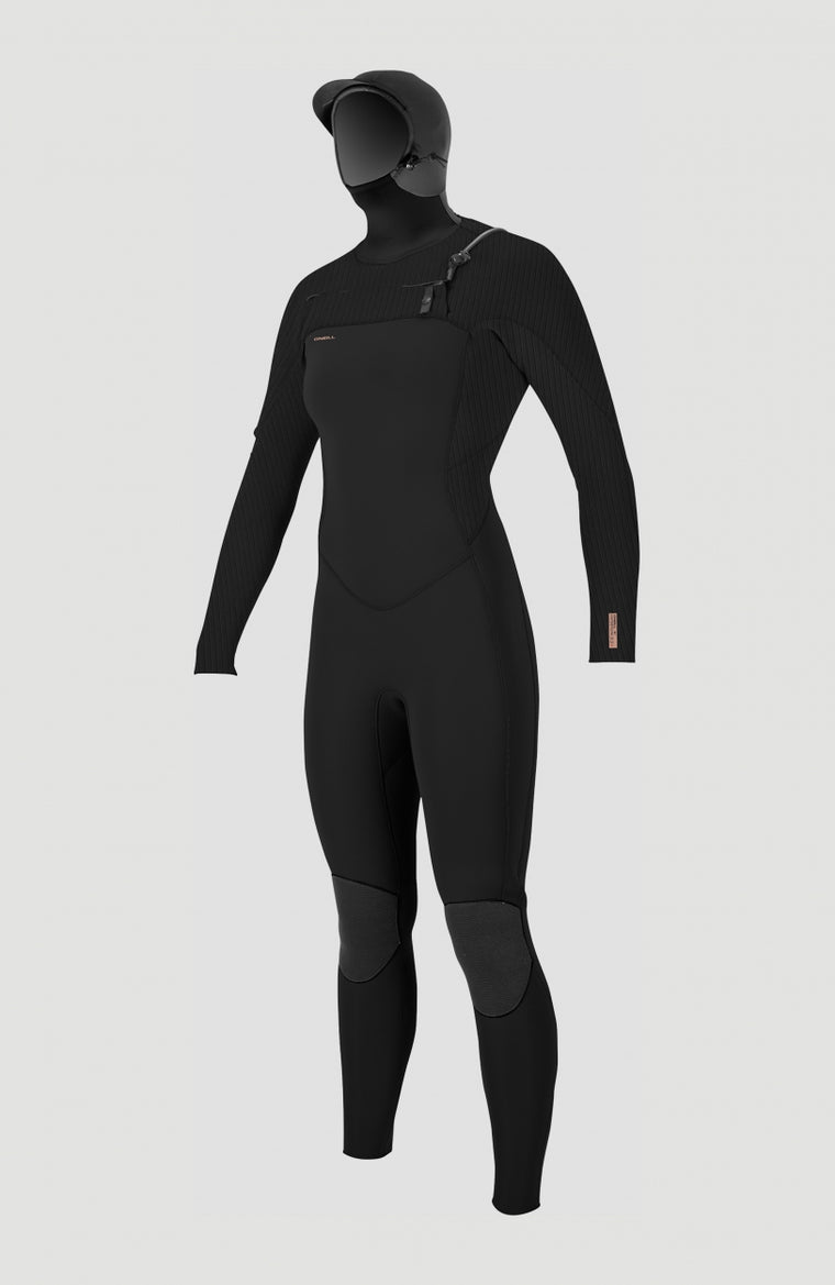 Hyperfreak Plus 5/4mm Chest Zip Full Wetsuit with Hood | BLACK/BLACK Hyperfreak Plus 5/4mm Chest Zip Full Wetsuit with Hood | BLACK/BLACK