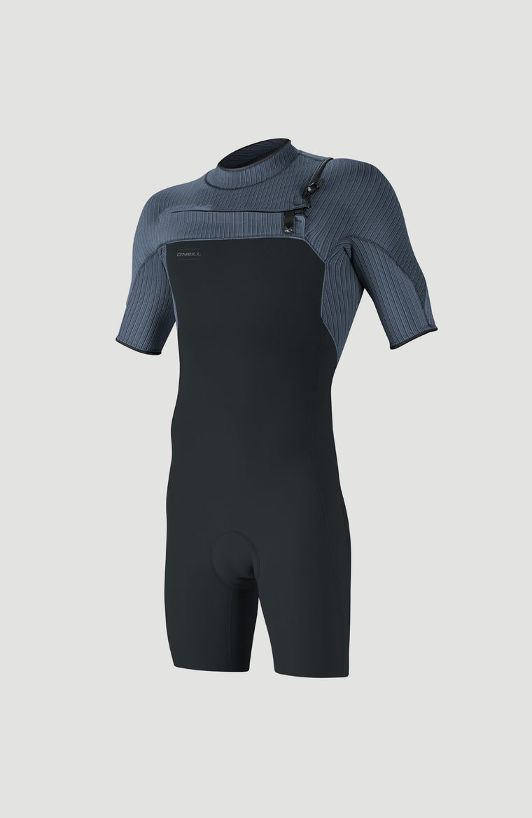 Hyperfreak 2mm Chest Zip Shortsleeve Spring Wetsuit | GUN METAL/CADET BLUE Hyperfreak 2mm Chest Zip Shortsleeve Spring Wetsuit | GUN METAL/CADET BLUE