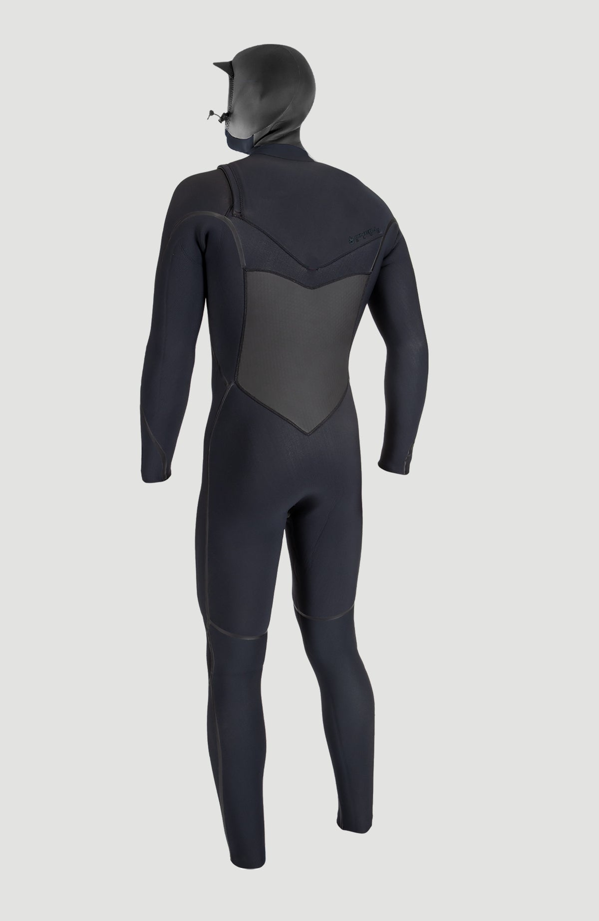 Psycho Tech 6/4mm Chest Zip Full Wetsuit mit Haube | BLACK/BLACK