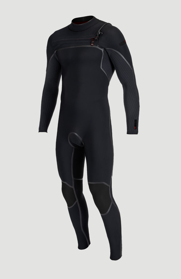 Hyperfreak Fire 3/2mm+ Chest Zip Full Wetsuit | BLACK/BLACK