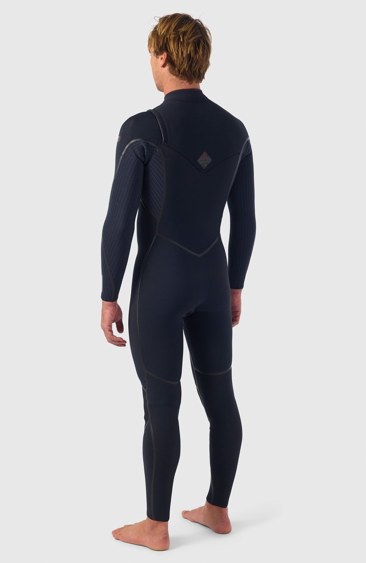 Hyperfreak Fire 4/3mm+ Chest Zip Full Wetsuit | BLACK/BLACK