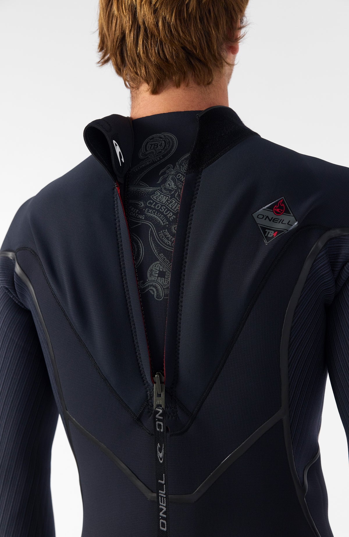 Hyperfreak Fire 4/3mm+ Back Zip Full Wetsuit | BLACK/BLACK