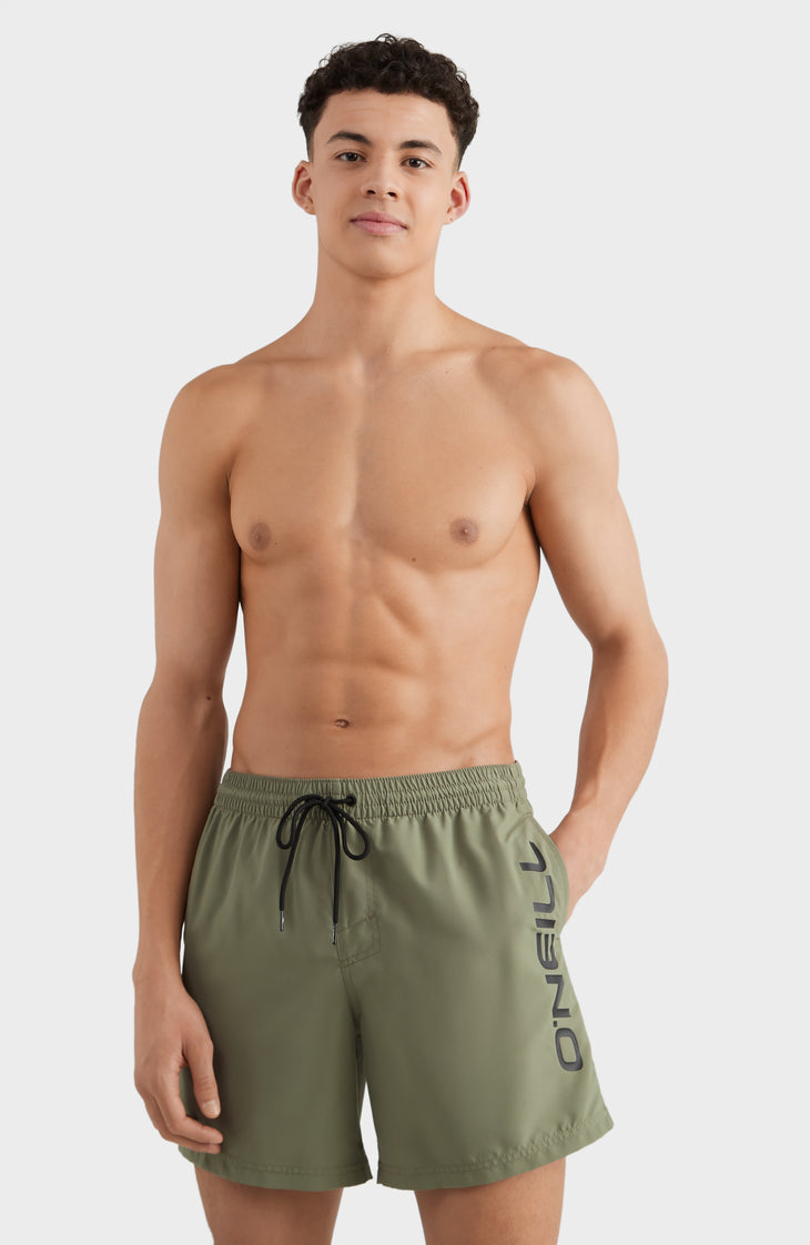 Essentials Cali Racer Badehose | Deep Lichen Green