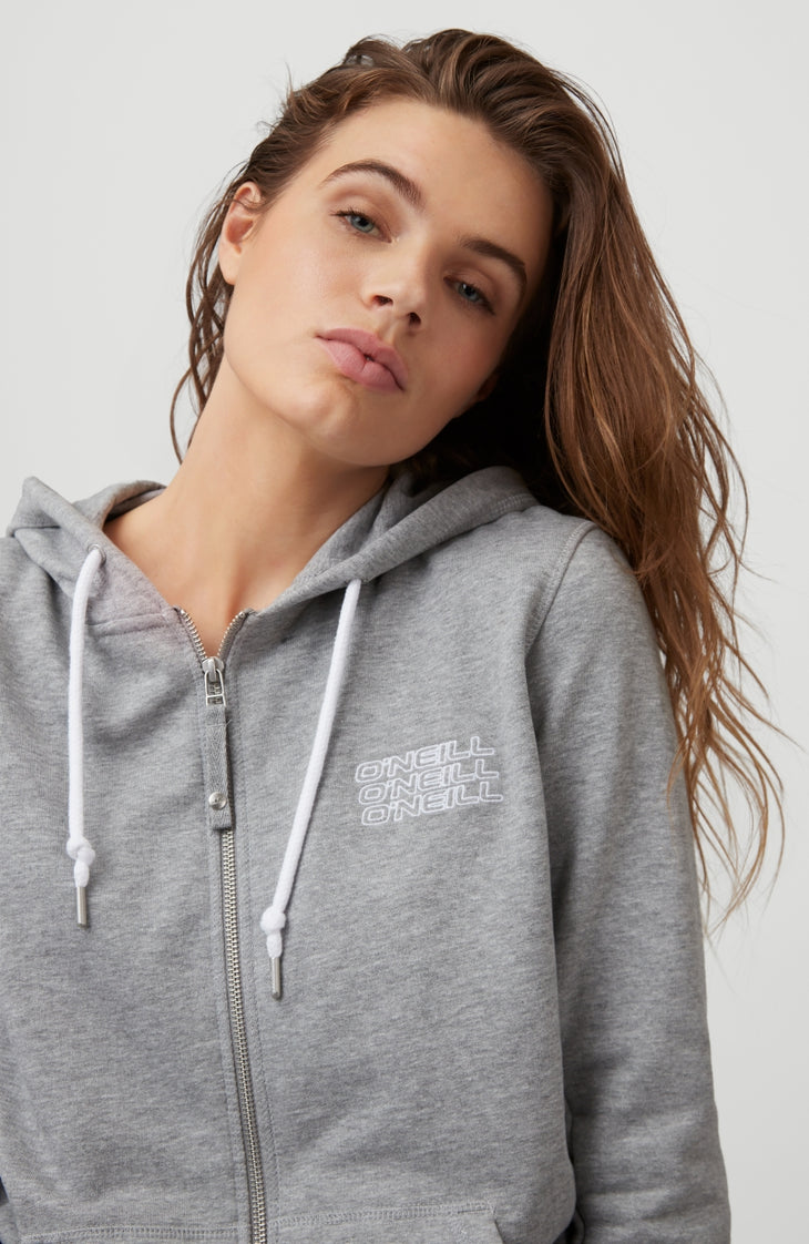 Triple Stack Full Zip Kapuzenpullover | Silver Melee -A