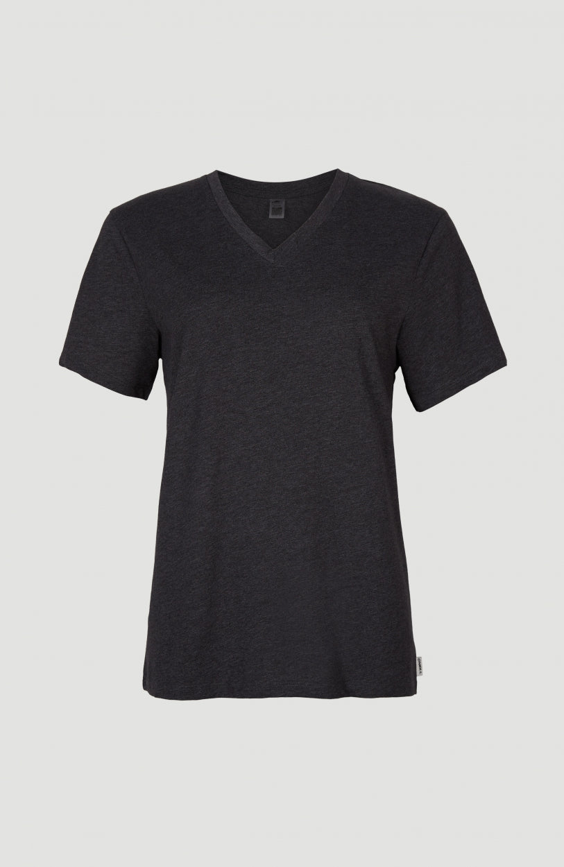 Essentials T-Shirt mit V-Ausschnitt | Black Out