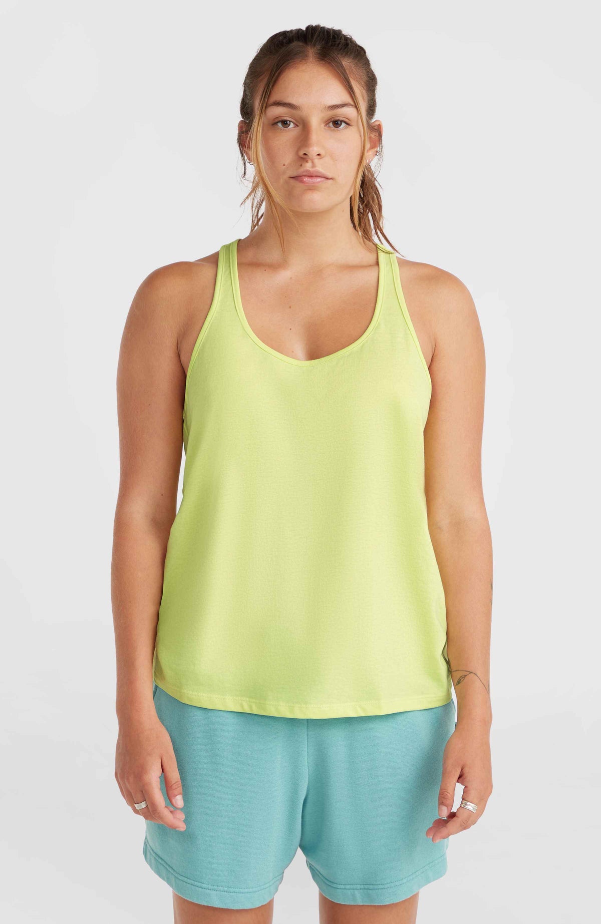 Essentials Racerback-Tanktop | Sunny Lime