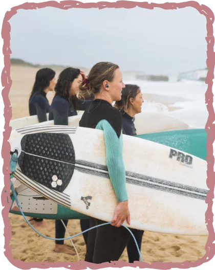 Mit Johanne Defay in Seignosse, Frankreich