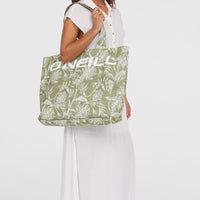 Coastal Print Tote Bag | Green Textured Jungle