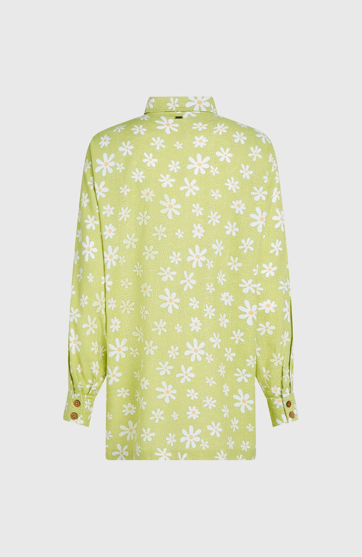 Beach Vintage Longbluse | Green Daisyline