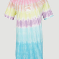 Women Of The Wave T-Shirt Kleid | Blue Tie Dye