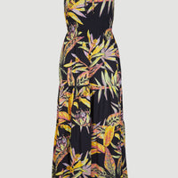 Quorra Maxikleid | Black Tropical Flower