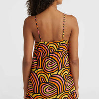 Malu Beach Kleid | Orange Rainbow Stripe