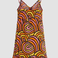 Malu Beach Kleid | Orange Rainbow Stripe