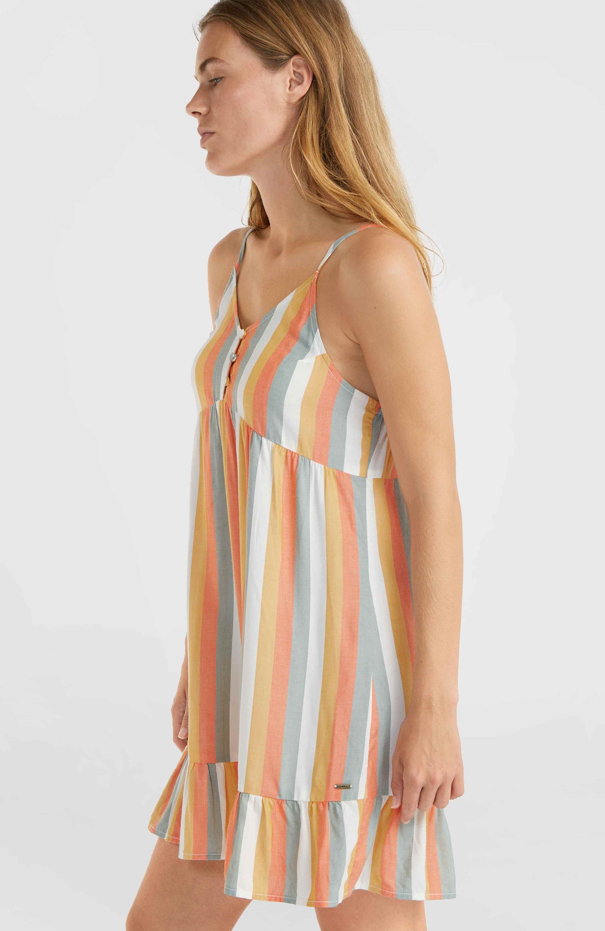 Malu Beach Kleid | Orange Multistripe