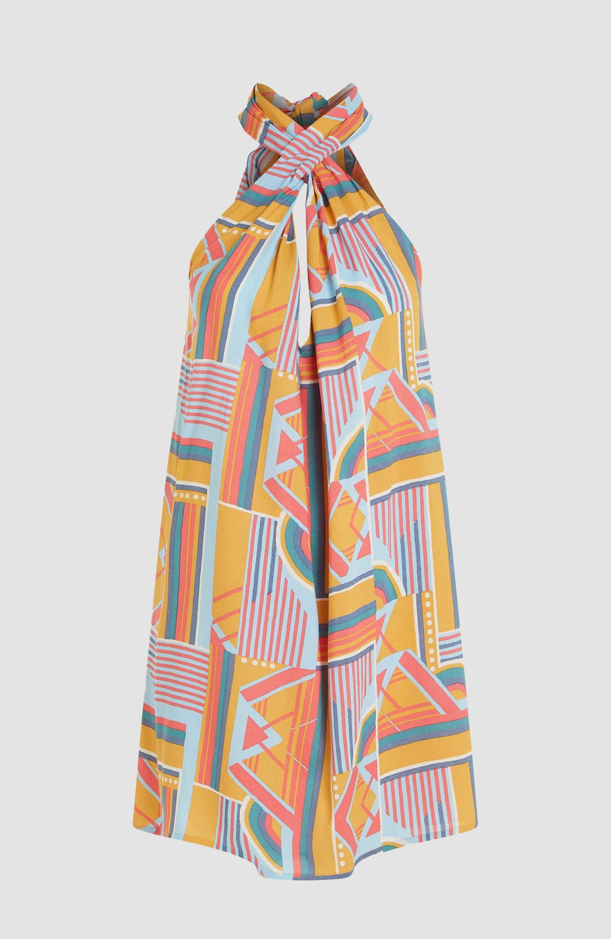 Naima Women of the Wave Kleid | Yellow Art Geo