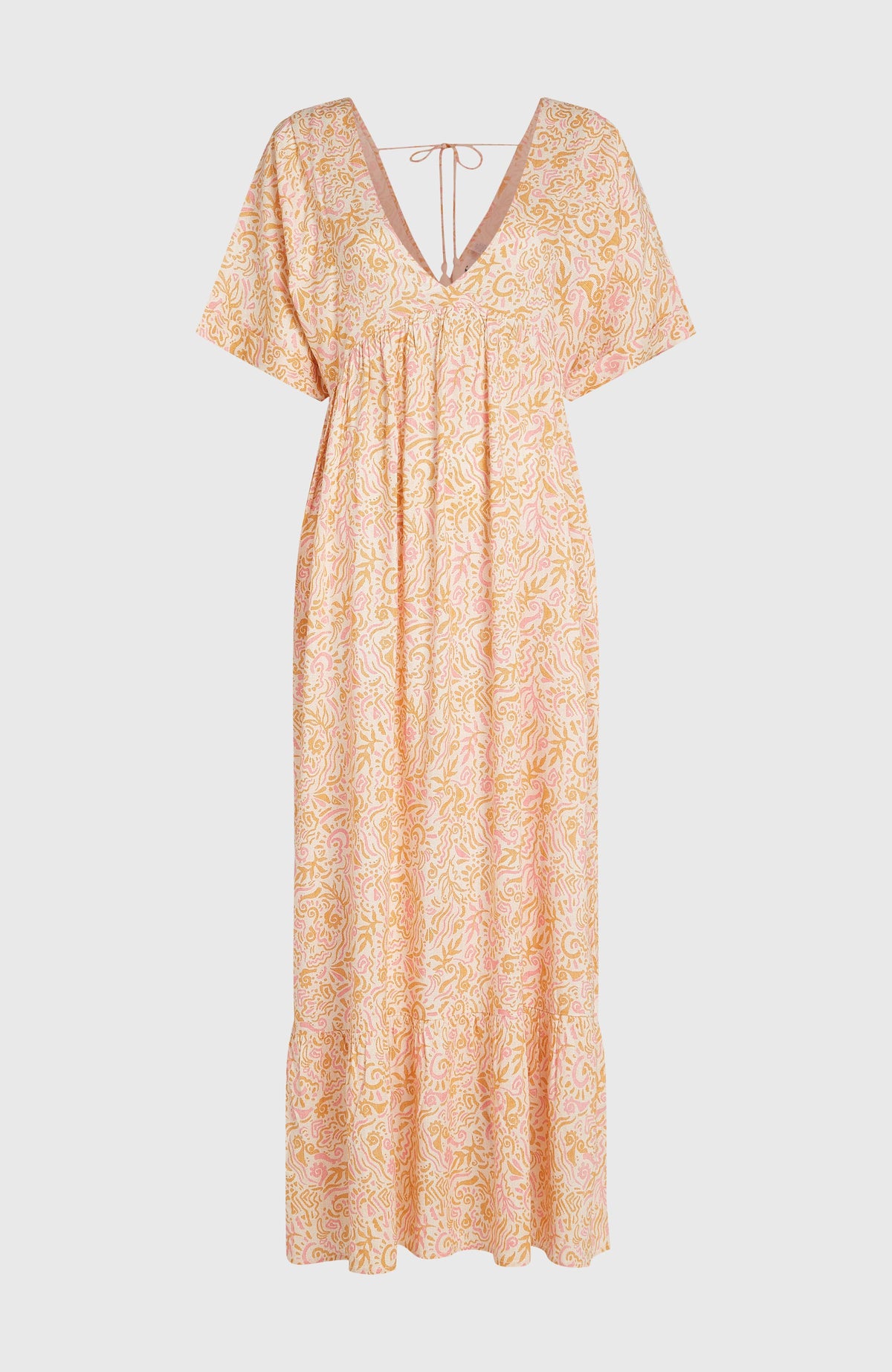 Women of the Wave Maxikleid | White Abstract Wave