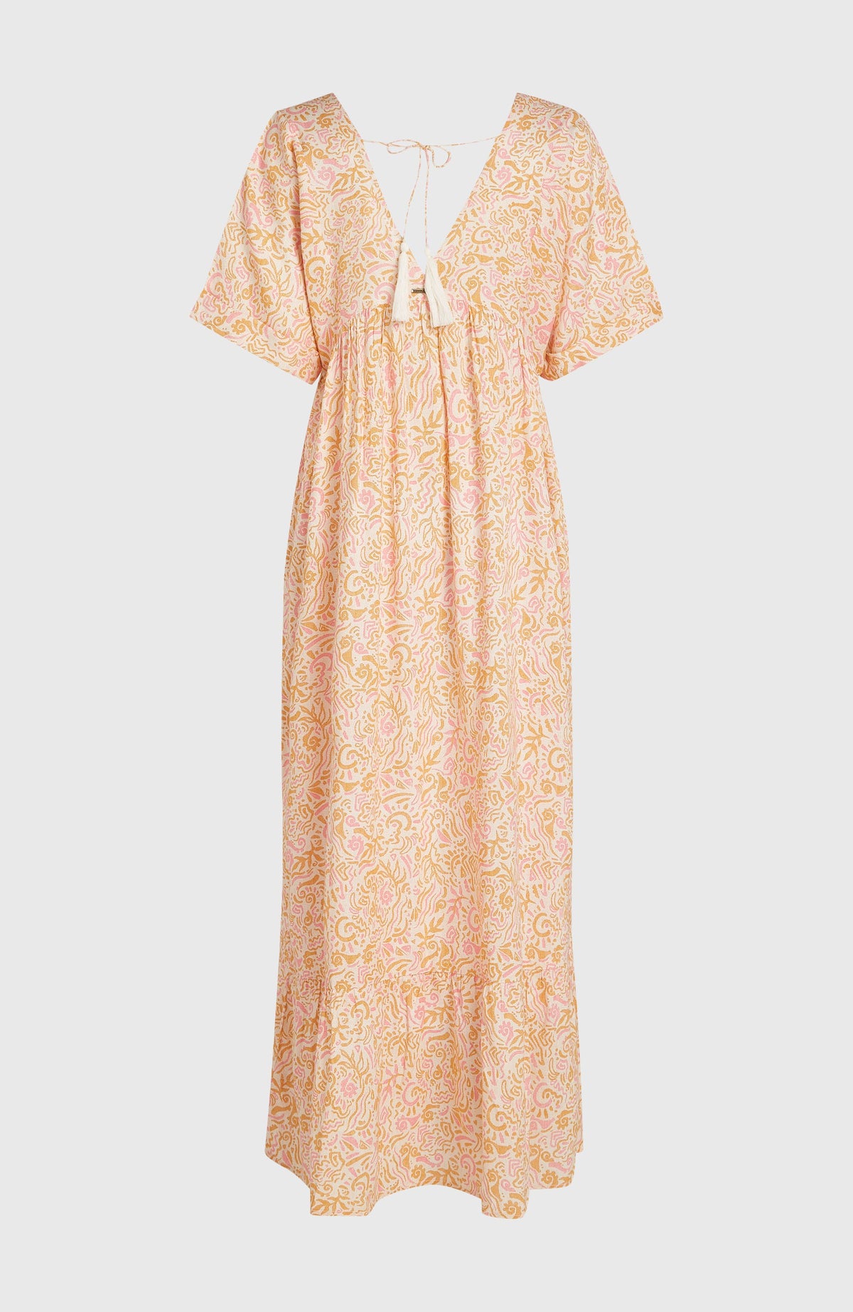 Women of the Wave Maxikleid | White Abstract Wave